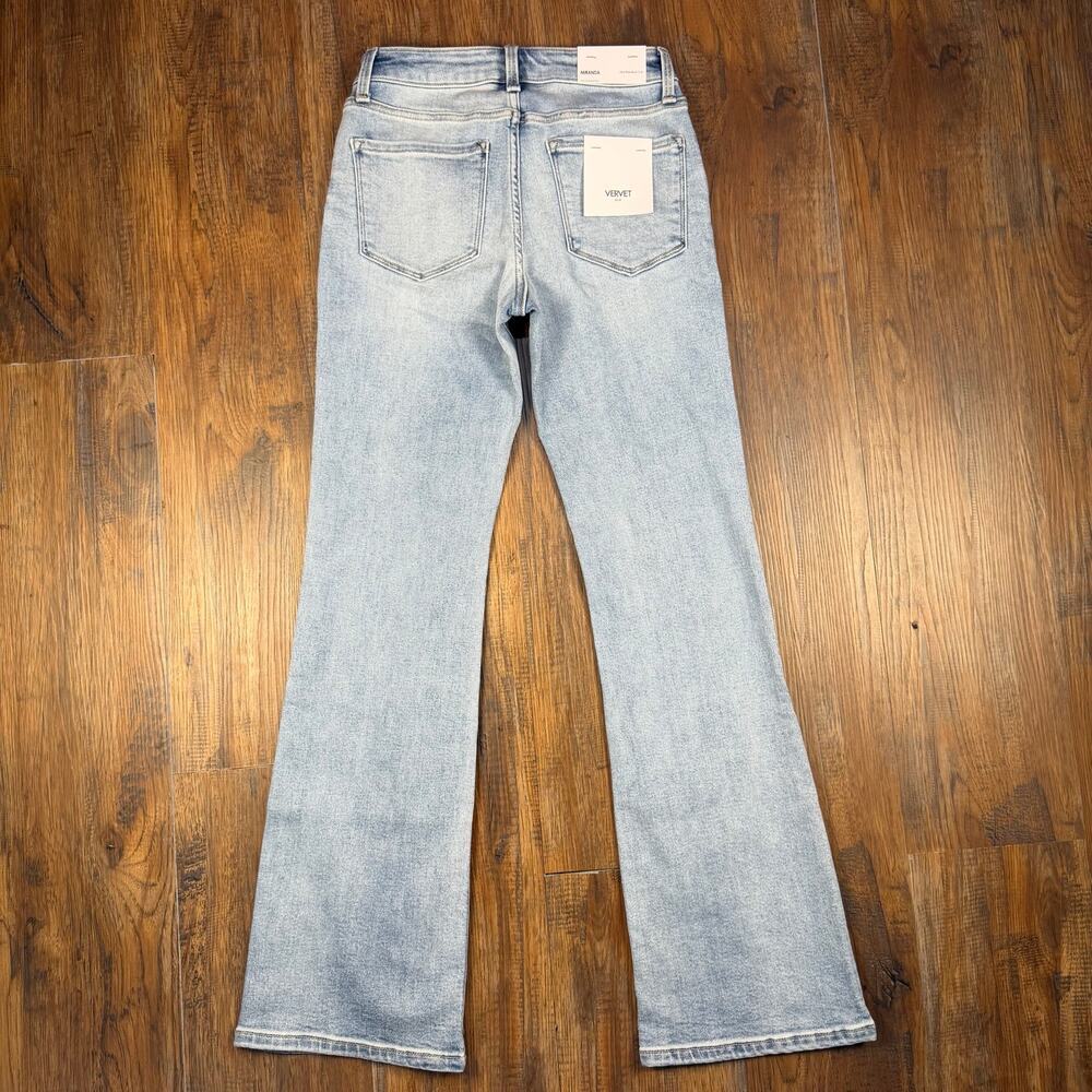 Flying Monkey Vervet blue Miranda mid rise boot cut jeans light wash size 26 - Picture 2 of 14